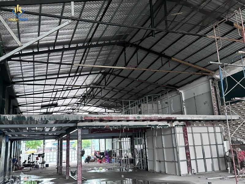Mặt bằng PBC Billiards trước khi dựng vách và trần thạch cao